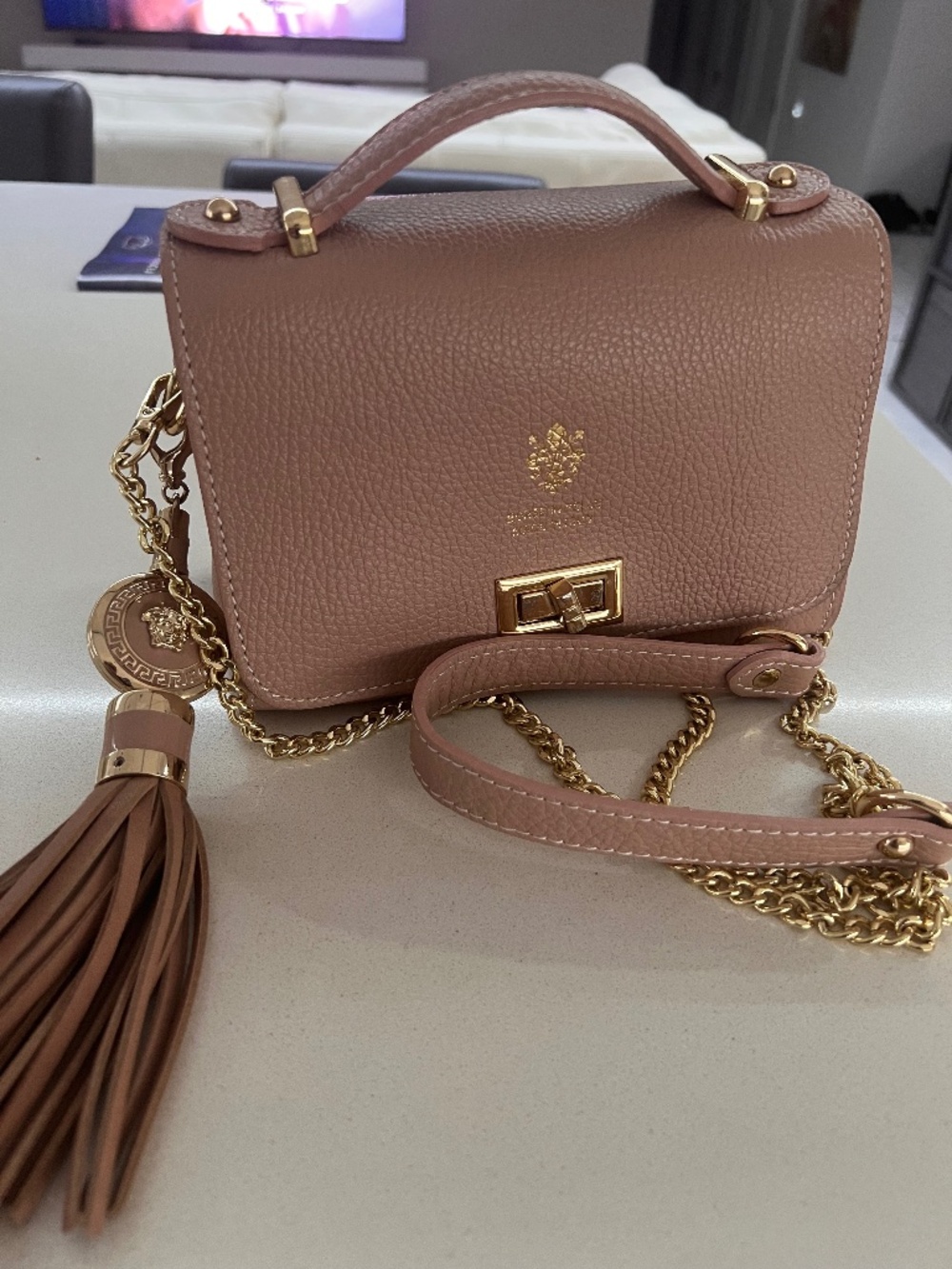 Gianni Versace Vintage Leather Handbag Purse